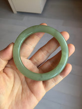 Load image into Gallery viewer, 55mm certified 100% Natural dark green gray flat nephrite bangle HN155-9687
