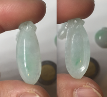 Load image into Gallery viewer, 100% natural type A icy watery sunny green/purple/clear small Jadeite Jade pendant group BL47
