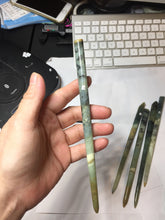 Load image into Gallery viewer, 17-18cm 100% Natural Green Blue Yellow Xiu Jade (Serpentine) Quiet Country Serial Hairpin AW69
