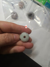 Load image into Gallery viewer, 16mm 100% natural light green/purple carved lotus jadeite jade beads K120
