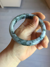 Load image into Gallery viewer, 60.7mm Certified Type A 100% Natural dark green/red/purple/gray Snowy Pine Mountain Jadeite Jade bangle PE115-1209
