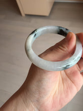 Load image into Gallery viewer, 53.8mm certified Type A 100% Natural light green/white jadeite jade bangle BK100-2343
