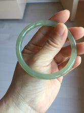Load image into Gallery viewer, 57.6mm Certified 100% Natural light green gray Nephrite Bangle HN141-3359
