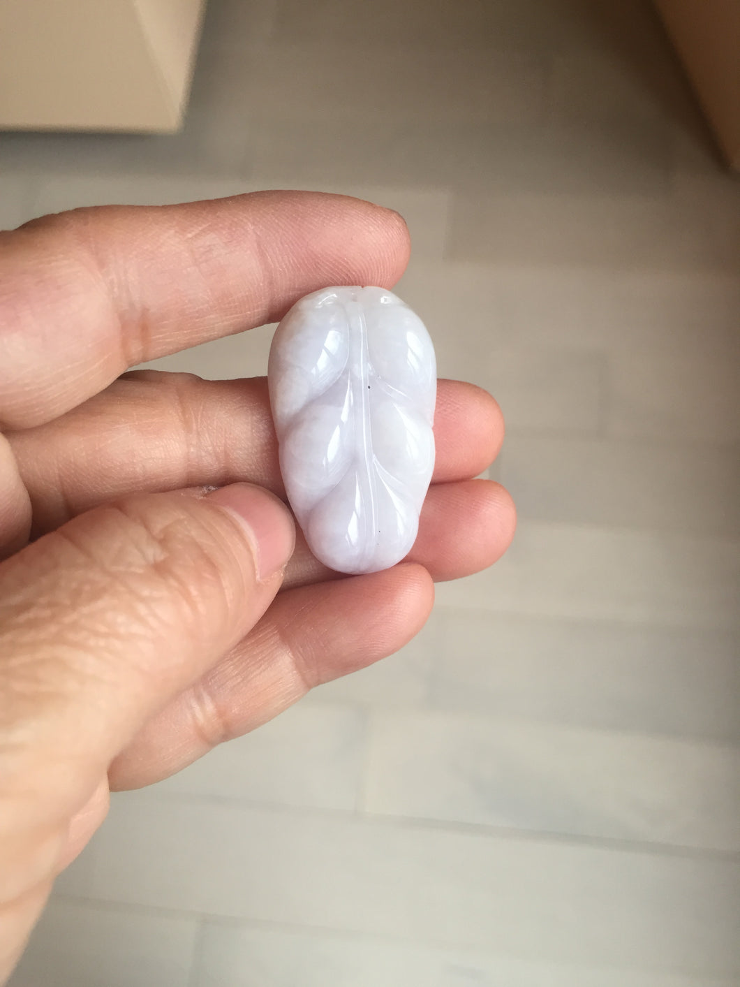 100% natural type A  sunny green white purple jadeite jade leaf pendant group PB46