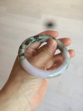 Load image into Gallery viewer, 56.3mm certified 100% natural Type A dark green/purple  jungle camouflage color jadeite jade bangle AX77-5285
