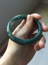 Load image into Gallery viewer, 56.7mm Certified Type A 100% Natural dark green/blue/gray/black Guatemala Jadeite bangle PJ143-1473
