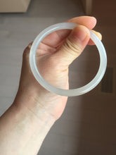 Load image into Gallery viewer, 58.8mm Certified 100% Natural light yellow/gray slim nephrite jade bangle HN72-9229
