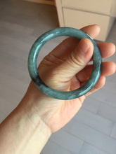 Load image into Gallery viewer, 55mm Certified Type A 100% Natural dark green/gray round cut Jadeite bangle PA227-2426
