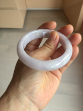 Load image into Gallery viewer, 54.5mm certified 100% Natural type A light purple white Jadeite Jade bangle PC250-0353
