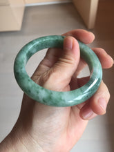 Load image into Gallery viewer, 56.7mm Certified Type A 100% Natural Woodland Green Jadeite Bangle AZ186-0427
