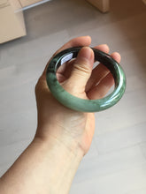 Load image into Gallery viewer, 58.5mm Certified 100% natural Type A dark green/sunny green/black/red/brown jadeite bangle PD83-9761
