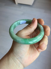 Load image into Gallery viewer, 59mm Certified Type A 100% Natural sunny green gray Jadeite Jade bangle PA126-9888

