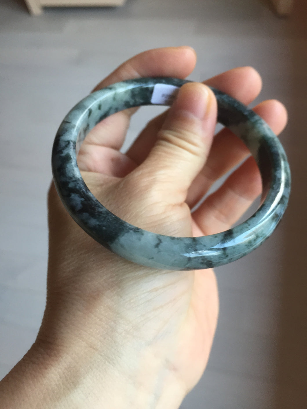 62mm Certified Type A 100% Natural dark green red Jadeite bangle PD138-6234