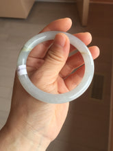 Load image into Gallery viewer, 55mm certified 100% natural Type A light green purple white round cut jadeite jade bangle PA237-9872
