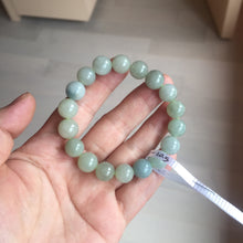 Load image into Gallery viewer, 10-10.5mm size 50-58mm 100% natural type A green gray jadeite jade beads bracelet AZ161
