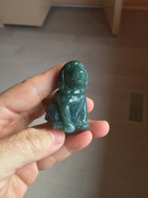Load image into Gallery viewer, 100% Natural green/blue/gray/black Guatemala jadeite Jade doggy desk decor/worry stone PF6
