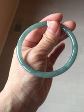 Load image into Gallery viewer, 58.8mm Certified Type A 100% Natural dark green/blue/gray with Guatemala slim round cut Jadeite bangle PE72-1491
