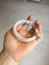 Load image into Gallery viewer, 55mm Certified Type A 100% Natural light green white red Jadeite bangle PB197-6665
