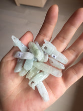 Load image into Gallery viewer, 100% natural type A icy watery sunny green/purple a pearl in my palm (apple of my eye, 掌上明珠) Jadeite jade bead PH233
