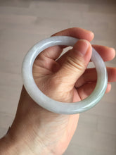 Load image into Gallery viewer, 55.5mm certified Type A 100% Natural light green/purple round cut Jadeite Jade bangle BK67-9881
