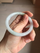 Load image into Gallery viewer, 54.7mm certified 100% natural Type A gray green white purple round cut jadeite jade bangle AA124-4912
