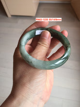 Load image into Gallery viewer, 53-57mm Type A 100% Natural light green/white Jadeite Jade bangle (with defects) group GL15
