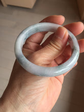 Load image into Gallery viewer, 53.5mm certified 100% natural Type A light green/purple white Snowy Pine Forest jadeite jade bangle J127-3084
