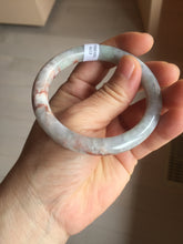 Load image into Gallery viewer, 53.3mm Certified 100% Natural Type A Light Green Purple Red Gray A Red Earth Plateau Round Cut Jadeite Jade Bangle PH203-6213
