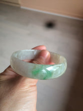 Load image into Gallery viewer, 52.7mm Type A 100% Natural icy sunny green/gray/black/brown Jadeite Jade bangle AT49
