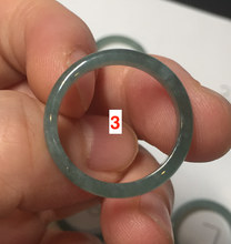 Load image into Gallery viewer, 100% natural type A icy watery light green/blue/gray  Guatemala jadeite jade band ring R117
