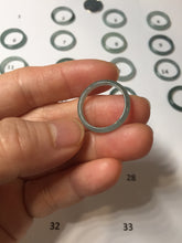 Load image into Gallery viewer, 16.5mm size 6 100% natural type A icy watery green/blue icy watery Guatemala jadeite jade band ring group PA256
