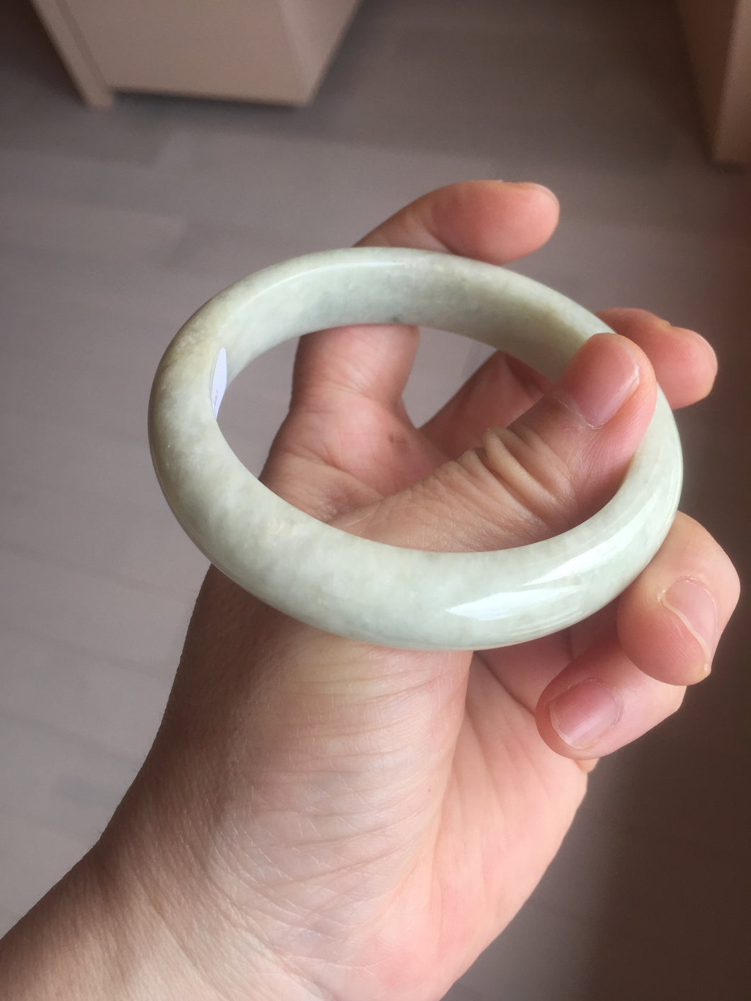 56.5mm Certified Type A 100% Natural yellow/ white/ green Jadeite Jade bangle PA2-3497($29.99 group)