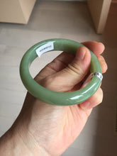 Load image into Gallery viewer, 55.5mm certified 100% Natural green/yellow super oily nephrite Jade bangle HE17-8450
