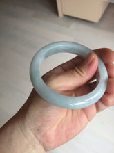 Load image into Gallery viewer, 55.2mm Certified Type A 100% Natural light green Jadeite Jade bangle E91-9415
