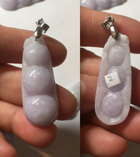 Load image into Gallery viewer, Type A 100% Natural white/green/purple Four Seasons Fortune Beans jadeite jade pendant group BK101
