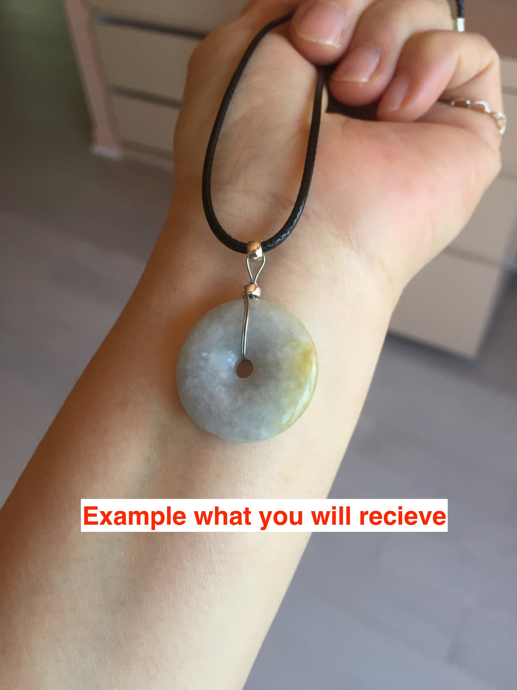 24-25mm Type A 100% Natural light purple/yellow/white Jadeite Jade Safety Guardian Button donut Pendant/worry stone group BM54