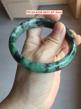 Load image into Gallery viewer, 51-60mm Certified Type A 100% Natural green/dark green Jadeite Jade bangle group F128
