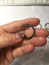 Load image into Gallery viewer, 20.2mm size 10 1/2 100% natural type A icy watery green/blue Guatemala jadeite jade band ring group PJ35
