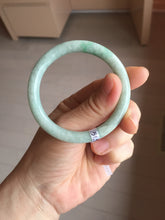 Load image into Gallery viewer, 51mm certified Type A 100% Natural light green sunny green white round cut Jadeite Jade bangle PH165
