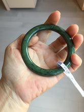 Load image into Gallery viewer, 56.6mm certified 100% Natural dark green/black nephrite (碧玉)  bangle HT168-5-3870
