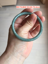 Load image into Gallery viewer, Sale! 56-62mm Certified type A 100% Natural dark green/blue/black/gray slim round cut Guatemala  Jadeite bangle(different size with defects) group GL31
