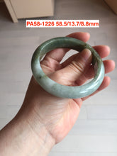 Load image into Gallery viewer, 53-57mm Type A 100% Natural light green/white Jadeite Jade bangle (with defects) group GL15
