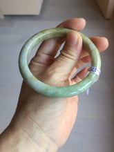 Load image into Gallery viewer, 56.6mm certified Type A 100% Natural light green/yellow/gray Jadeite Jade bangle AZ198-2776
