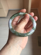 Load image into Gallery viewer, 62.5mm certified 100% natural Type A purple white brown jadeite jade bangle AZ158-4008
