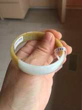 Load image into Gallery viewer, 52.4 mm Certified Type A 100% Natural yellow light green white Jadeite Jade bangle PH166-3808
