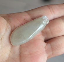 Load image into Gallery viewer, 100% natural icy watery green purple white yellow type A jadeite jade water drop/blessed melon/bamboo pendant necklace group BG45
