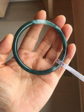 Load image into Gallery viewer, 59mm Certified Type A 100% Natural dark green/blue/gray with Guatemala slim round cut Jadeite bangle PH22-2330
