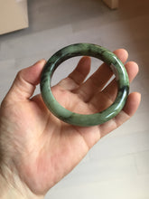 Load image into Gallery viewer, 58.5mm Certified 100% natural Type A dark green/black/brown jadeite bangle PD34-9771
