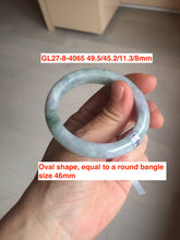 Load image into Gallery viewer, 44-52 mm Type A 100% Natural light green/yellow/gray oval Jadeite Jade bangle group  for kids/small adult hand GL27 Add-on item.
