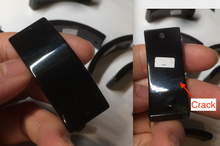 Load image into Gallery viewer, 100% natural type A black jadeite jade (mocui, 墨翠) rectangle bead/craft supplies AY78
